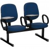 Cadeiras para escritório longarina diretor com prancheta escamoteável