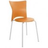 cadeiras em polipropileno bistrô laranja