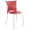 cadeiras em polipropileno bistrô vermelha